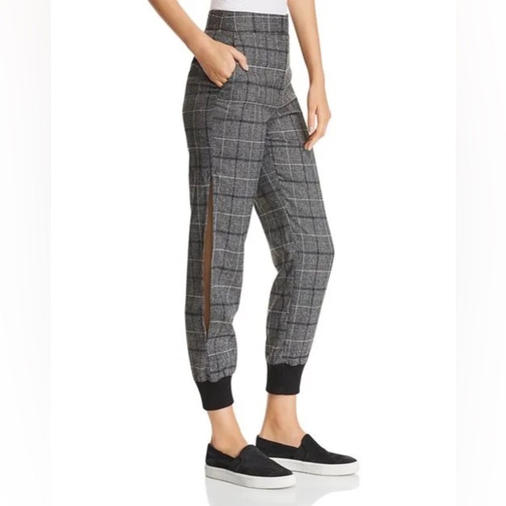 Marled x Olivia Culpo Plaid Split Leg Jogger Trousers XS